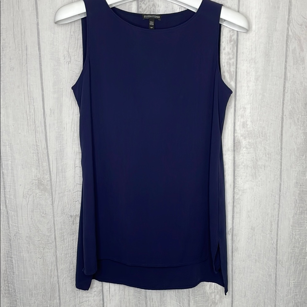 Eileen Fisher Women's Navy Sleeveless Top